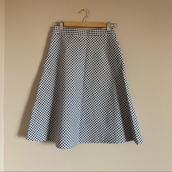Midi A-line skirt, mini polka dot pattern - Picture 1 of 3